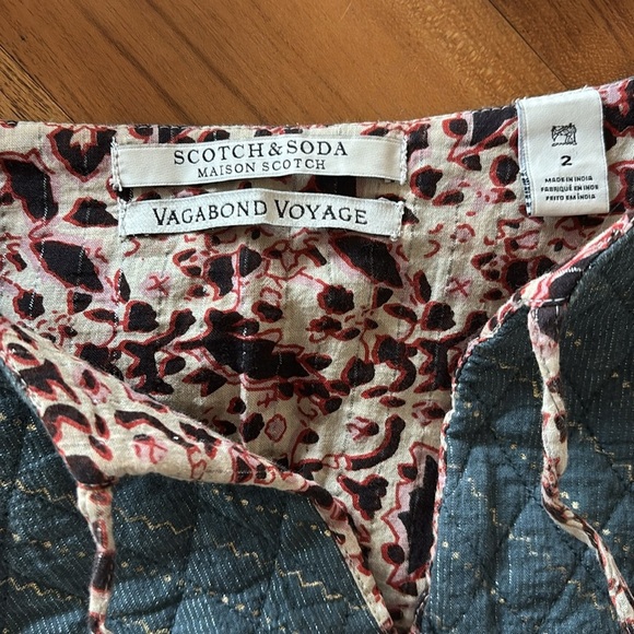 Scotch & Soda Voyage Vagabond Metallic Flowy Blouse 0049 - Picture 9 of 9